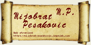 Mijobrat Pešaković vizit kartica